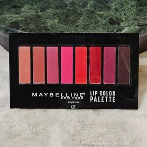Maybelline Multicolor 01 Lip Color Palette 0.14oz Glam Makeup Kit Beauty Red